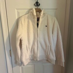 Tommy Hilfiger Women's White Sherpa Jacket